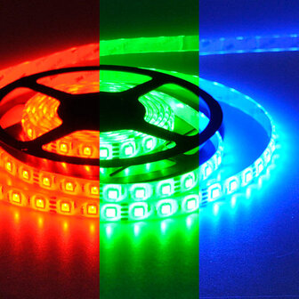 Flexible LED Strip 5050 RGB 60leds/mtr IP64 High Brightness 12VDC