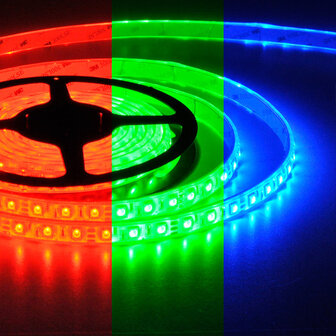 Flexible LED Strip 5050 RGB 60leds/mtr IP67 High Brightness 12VDC