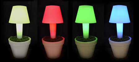 LED Vase Round with lamp