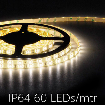 Flexible LED Strip 3528 WarmWhite 3000K 60LEDs/mtr IP64