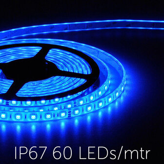 Flexible LED Strip 5050 Blue 60leds/mtr IP67