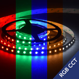 Flexible LED Strip 5050&amp;2835 RGB + CCT 120LEDs/mtr IP20 24VDC