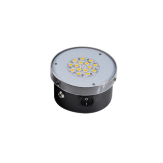 Flat LED Box Round Mono Colour + Li-ion Battery