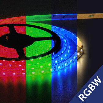 Flexible LED Strip 5050 RGB + WarmWhite 60LEDs/mtr IP44 24VDC