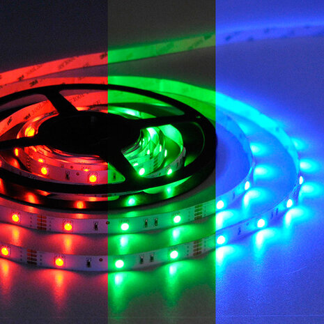 Flexible LED Strip 5050 RGB 30leds/mtr IP20 High Brightness 12VDC