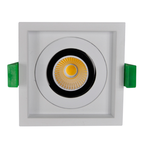 Adjustable 1x8W LED Downlight 3000K 40deg AC220-240V Dimmable