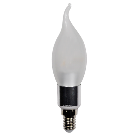 LED Flame Candle 3W (Epistar) WarmWhite 2300K E14 220V AC Frosted