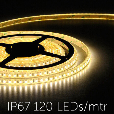 Flexible LED Strip 3528 WarmWhite 2400K 120LEDs/mtr IP67