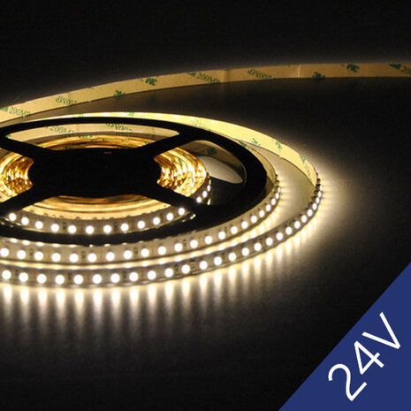 Flexible LED Strip 3528 WarmWhite 3000K 120LEDs/mtr IP20 24VDC