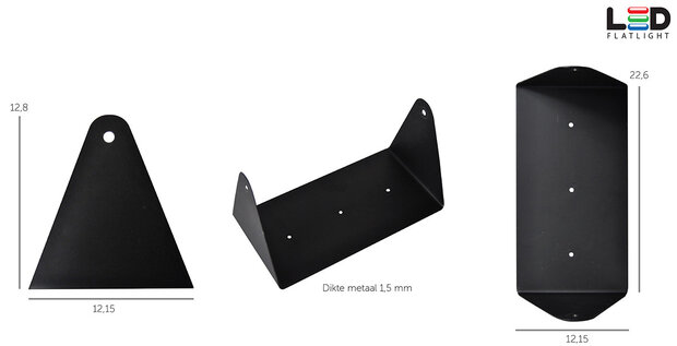 Flat RGB LED Box Square RF incl Remote