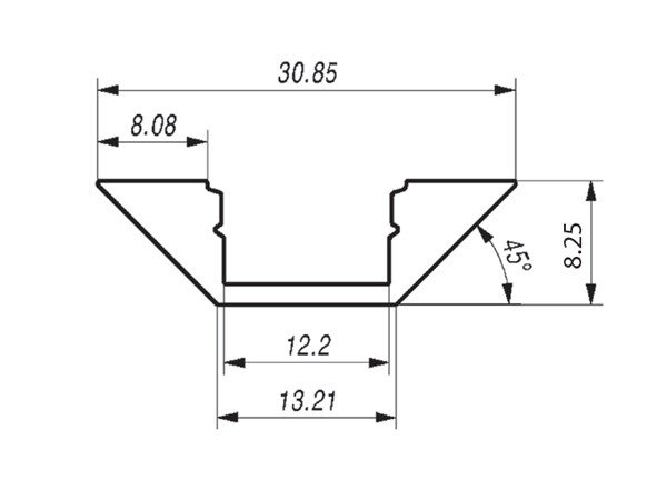 Aluminum Corner Profile 15 Micron 2M