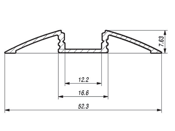 Aluminum Flat Profile 15 Micron 2M