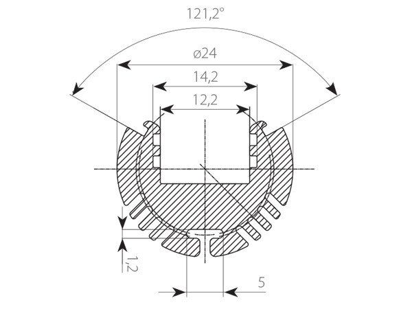 Aluminum Round Profile 15 Micron 2M