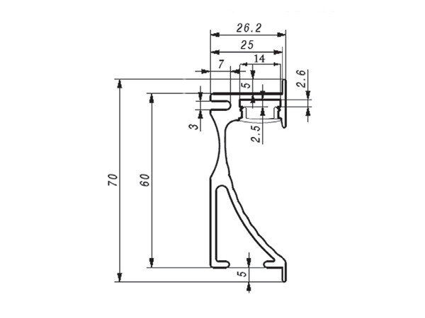 Aluminum Wall Profile 15 Micron 2M