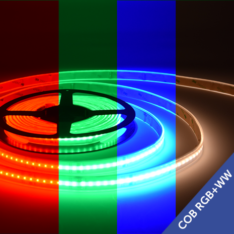 COB LED Strip 560 LED's/meter RGB+WW IP65